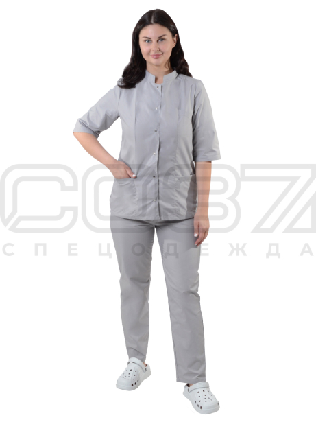 Костюм женский АР404 цв.серый тк.тиси (0)